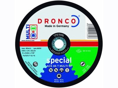 ACS 46 MULTI Special : Inox + steel + tiles cutting disc